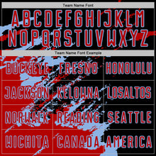 Laden Sie das Bild in den Galerie-Viewer, Custom Black Red-Light Blue Abstract Fragment Art Splash Sports Sublimation Soccer Uniform Jersey
