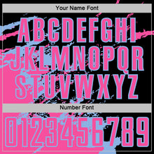 Laden Sie das Bild in den Galerie-Viewer, Custom Black Pink-Light Blue Abstract Fragment Art Splash Sports Sublimation Soccer Uniform Jersey
