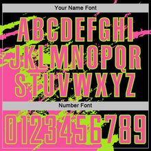 Charger l&#39;image dans la galerie, Custom Black Pink-Neon Green Abstract Fragment Art Splash Sports Sublimation Soccer Uniform Jersey
