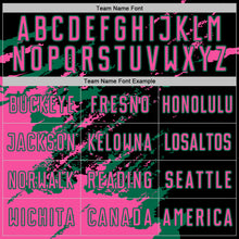 Charger l&#39;image dans la galerie, Custom Black Pink-Kelly Green Abstract Fragment Art Splash Sports Sublimation Soccer Uniform Jersey
