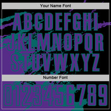 Charger l&#39;image dans la galerie, Custom Black Purple-Teal Abstract Fragment Art Splash Sports Sublimation Soccer Uniform Jersey
