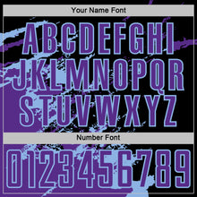 Charger l&#39;image dans la galerie, Custom Black Purple-Light Blue Abstract Fragment Art Splash Sports Sublimation Soccer Uniform Jersey

