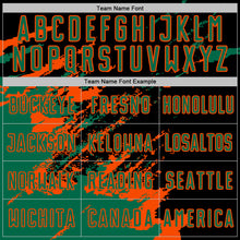 Charger l&#39;image dans la galerie, Custom Black Kelly Green-Orange Abstract Fragment Art Splash Sports Sublimation Soccer Uniform Jersey

