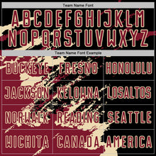 Charger l&#39;image dans la galerie, Custom Black Crimson-Cream Abstract Fragment Art Splash Sports Sublimation Soccer Uniform Jersey
