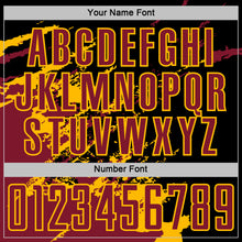 Charger l&#39;image dans la galerie, Custom Black Crimson-Gold Abstract Fragment Art Splash Sports Sublimation Soccer Uniform Jersey
