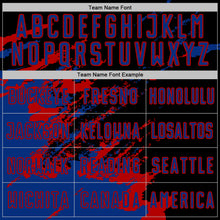 Charger l&#39;image dans la galerie, Custom Black Royal-Red Abstract Fragment Art Splash Sports Sublimation Soccer Uniform Jersey
