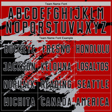 Charger l&#39;image dans la galerie, Custom Red Black-Gray Abstract Fragment Art Splash Sports Sublimation Soccer Uniform Jersey
