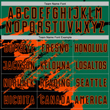 Charger l&#39;image dans la galerie, Custom Kelly Green Black-Orange Abstract Fragment Art Splash Sports Sublimation Soccer Uniform Jersey
