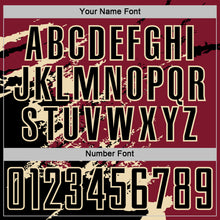 Load image into Gallery viewer, Custom Crimson Black-Cream Abstract Fragment Art Splash Sports Sublimation Soccer Uniform Jersey
