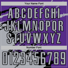 Загрузить изображение в средство просмотра галереи, Custom Purple Gray-Black Abstract Fragment Art Splash Sports Sublimation Soccer Uniform Jersey
