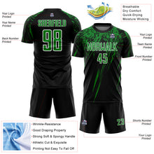 Load image into Gallery viewer, Custom Black Grass Green-White Splash Sports Sublimation Soccer Uniform Jersey
