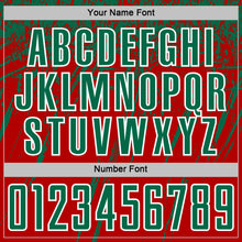 Laden Sie das Bild in den Galerie-Viewer, Custom Red Kelly Green-White Splash Sports Sublimation Soccer Uniform Jersey
