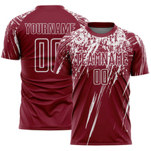 Загрузить изображение в средство просмотра галереи, Custom Crimson White Splash Sports Sublimation Soccer Uniform Jersey
