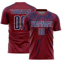 Загрузить изображение в средство просмотра галереи, Custom Crimson Navy-White Splash Sports Sublimation Soccer Uniform Jersey
