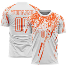 Charger l'image dans la galerie, Custom White Orange Splash Sports Sublimation Soccer Uniform Jersey
