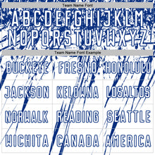 Load image into Gallery viewer, Custom White Royal Splash Sports Sublimation Soccer Uniform Jersey
