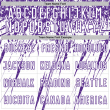 Load image into Gallery viewer, Custom White Purple Splash Sports Sublimation Soccer Uniform Jersey
