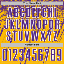 Загрузить изображение в средство просмотра галереи, Custom Gold Purple-White Splash Sports Sublimation Soccer Uniform Jersey

