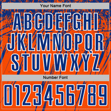 Загрузить изображение в средство просмотра галереи, Custom Orange Royal-White Splash Sports Sublimation Soccer Uniform Jersey
