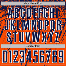 Загрузить изображение в средство просмотра галереи, Custom Orange Navy-White Splash Sports Sublimation Soccer Uniform Jersey
