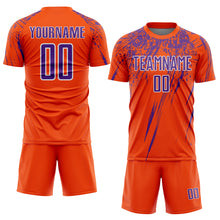 Загрузить изображение в средство просмотра галереи, Custom Orange Purple-White Splash Sports Sublimation Soccer Uniform Jersey
