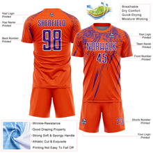Загрузить изображение в средство просмотра галереи, Custom Orange Purple-White Splash Sports Sublimation Soccer Uniform Jersey
