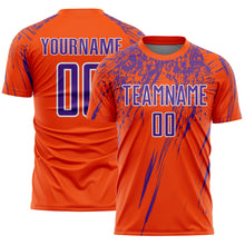 Загрузить изображение в средство просмотра галереи, Custom Orange Purple-White Splash Sports Sublimation Soccer Uniform Jersey
