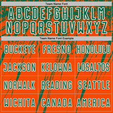 Загрузить изображение в средство просмотра галереи, Custom Orange Kelly Green-White Splash Sports Sublimation Soccer Uniform Jersey
