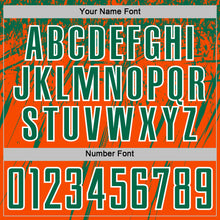 Загрузить изображение в средство просмотра галереи, Custom Orange Kelly Green-White Splash Sports Sublimation Soccer Uniform Jersey
