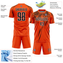Загрузить изображение в средство просмотра галереи, Custom Orange Brown-White Splash Sports Sublimation Soccer Uniform Jersey
