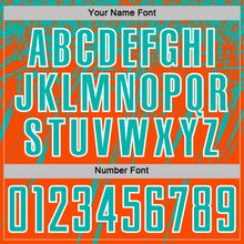 Загрузить изображение в средство просмотра галереи, Custom Orange Aqua-White Splash Sports Sublimation Soccer Uniform Jersey
