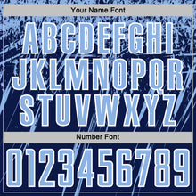 Load image into Gallery viewer, Custom Navy Light Blue-White Splash Sports Sublimation Soccer Uniform Jersey
