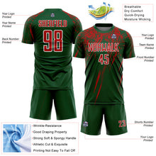 Загрузить изображение в средство просмотра галереи, Custom Green Red-White Splash Sports Sublimation Soccer Uniform Jersey
