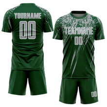 Load image into Gallery viewer, Custom Green Gray-White Splash Sports Sublimation Soccer Uniform Jersey
