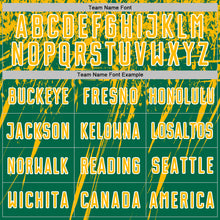 Load image into Gallery viewer, Custom Kelly Green Gold-White Splash Sports Sublimation Soccer Uniform Jersey
