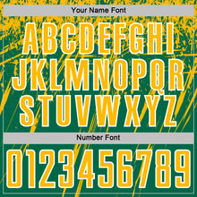 Load image into Gallery viewer, Custom Kelly Green Gold-White Splash Sports Sublimation Soccer Uniform Jersey
