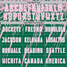 Load image into Gallery viewer, Custom Kelly Green Light Pink-White Splash Sports Sublimation Soccer Uniform Jersey
