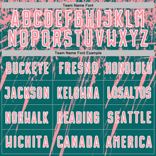 Загрузить изображение в средство просмотра галереи, Custom Teal Medium Pink-White Splash Sports Sublimation Soccer Uniform Jersey
