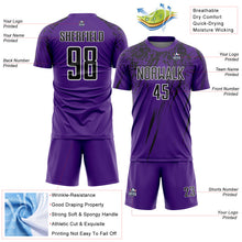 Загрузить изображение в средство просмотра галереи, Custom Purple Black-White Splash Sports Sublimation Soccer Uniform Jersey
