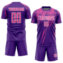 Загрузить изображение в средство просмотра галереи, Custom Purple Pink-White Splash Sports Sublimation Soccer Uniform Jersey
