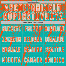 Load image into Gallery viewer, Custom Aqua Orange-White Splash Sports Sublimation Soccer Uniform Jersey
