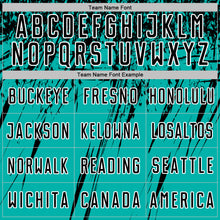 Load image into Gallery viewer, Custom Aqua Black-White Splash Sports Sublimation Soccer Uniform Jersey
