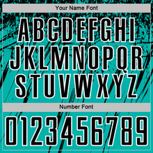 Load image into Gallery viewer, Custom Aqua Black-White Splash Sports Sublimation Soccer Uniform Jersey
