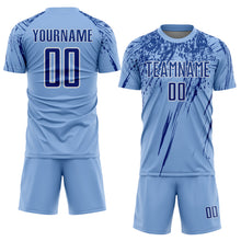 Load image into Gallery viewer, Custom Light Blue Royal-White Splash Sports Sublimation Soccer Uniform Jersey

