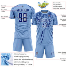 Load image into Gallery viewer, Custom Light Blue Royal-White Splash Sports Sublimation Soccer Uniform Jersey
