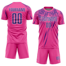 Load image into Gallery viewer, Custom Pink Purple-White Splash Sports Sublimation Soccer Uniform Jersey
