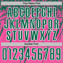 Charger l'image dans la galerie, Custom Pink Kelly Green-White Splash Sports Sublimation Soccer Uniform Jersey
