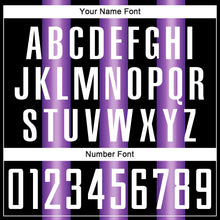 Load image into Gallery viewer, Custom Black White-Purple Stripes Sports Sublimation Soccer Uniform Jersey
