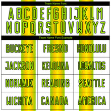 Load image into Gallery viewer, Custom White Neon Green Yellow-Black Stripes Sports Sublimation Soccer Uniform Jersey
