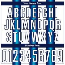 Загрузить изображение в средство просмотра галереи, Custom White Blue-Navy Stripes Sports Sublimation Soccer Uniform Jersey
